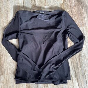 Abercrombie & Fitch sheer Black Long Sleeve